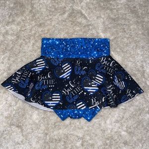 Thin blue line baby skirt